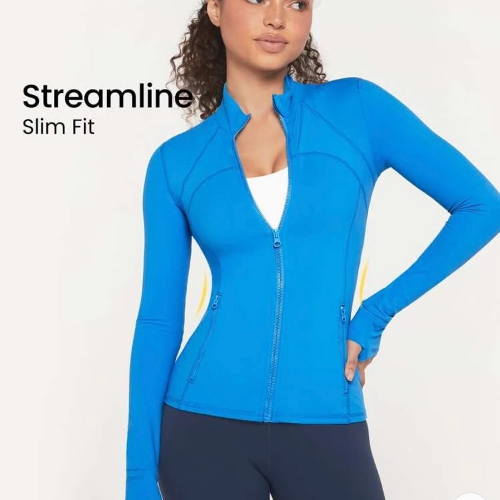 Blue stretchy Zip-up hoodie. Size small ❤️